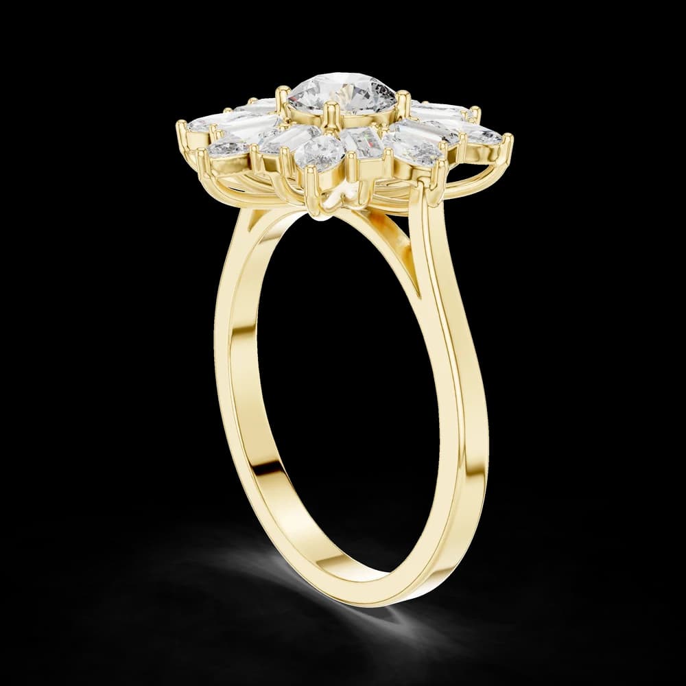 Floral Starburst Lab Grown Diamond Ring - Image 5 Floral Starburst Lab Grown Diamond Ring, view 5 of 5