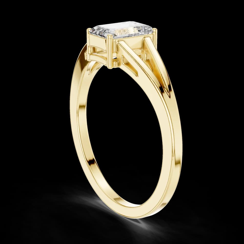 0.7ct Emerald Cut Diamond Solitaire Lab Grown Diamond Ring - Image 3 0.7ct Emerald Cut Diamond Solitaire Lab Grown Diamond Ring, view 3 of 6