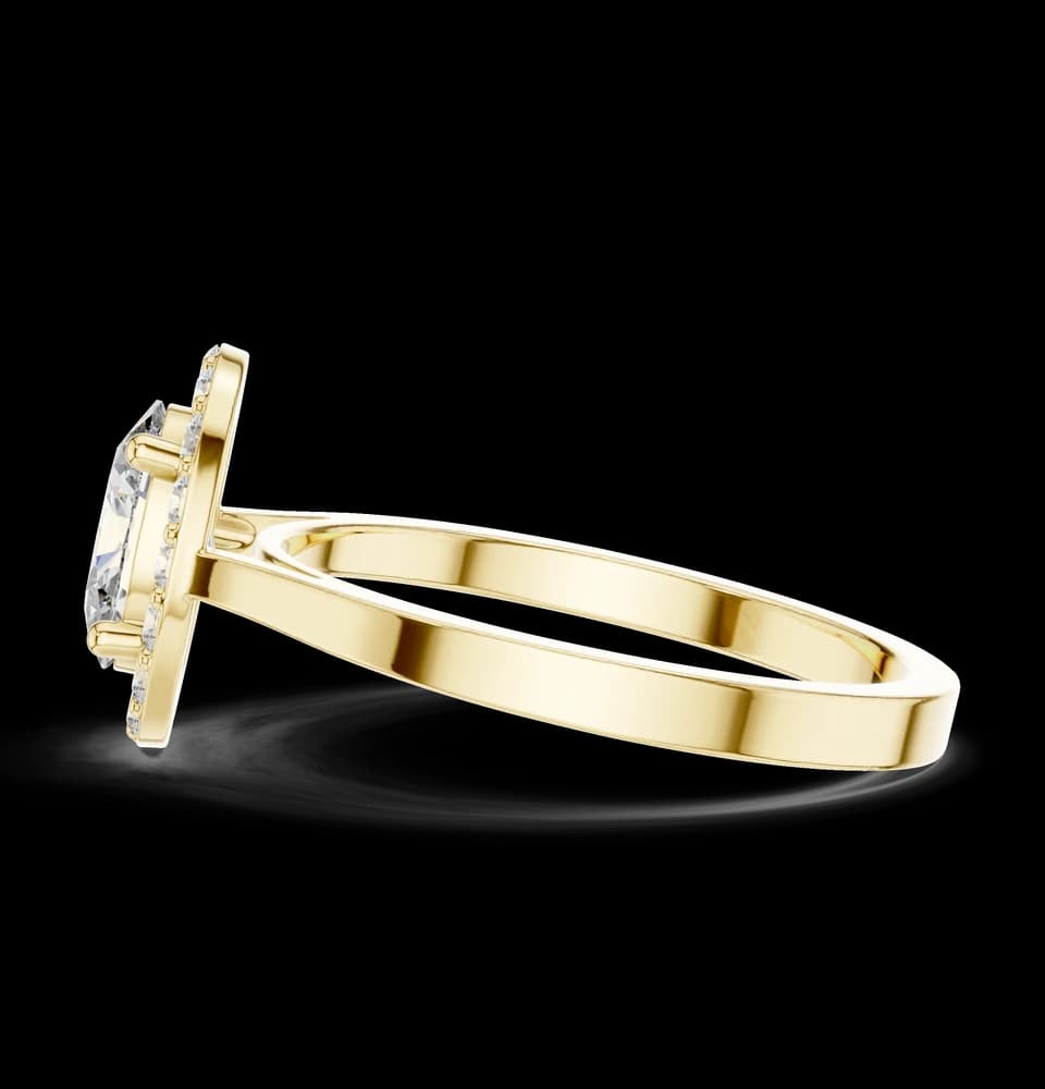 Classic Oval Halo Lab Grown Diamond Engagement Ring - Image 6 Classic Oval Halo Lab Grown Diamond Engagement Ring, view 6 of 6