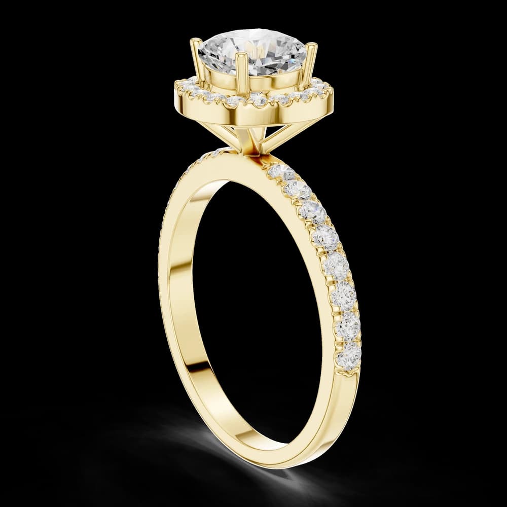 Classic Cushion Halo Lab Grown Ring - Image 4 Classic Cushion Halo Lab Grown Ring, view 4 of 6