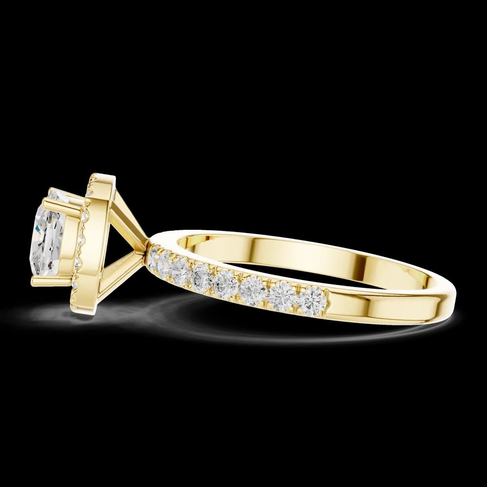 Classic Cushion Halo Lab Grown Ring - Image 6 Classic Cushion Halo Lab Grown Ring, view 6 of 6