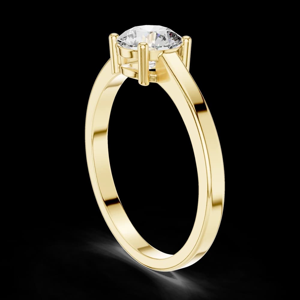 Classic Round Solitaire Engagement Ring - Image 4 Classic Round Solitaire Engagement Ring, view 4 of 6