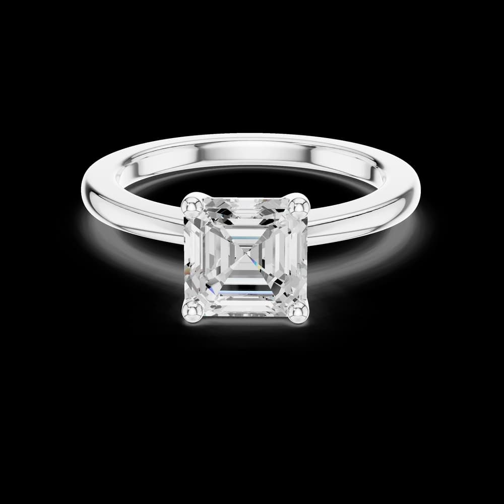 1.5 ct Asscher Diamond Solitaire Lab Grown Diamond Ring - Image 2 1.5 ct Asscher Diamond Solitaire Lab Grown Diamond Ring, view 2 of 4