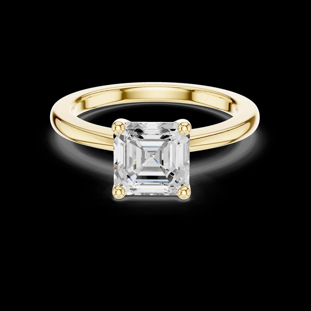 1.5 ct Asscher Diamond Solitaire Lab Grown Diamond Ring - Image 3 1.5 ct Asscher Diamond Solitaire Lab Grown Diamond Ring, view 3 of 4