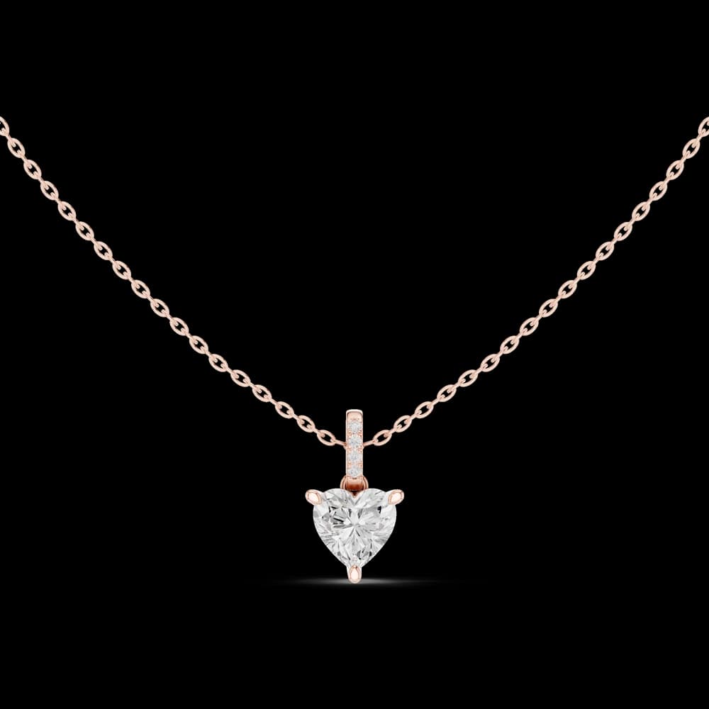 1.5 ct Heart Solitaire Lab Grown Diamond Pendant - Image 2 1.5 ct Heart Solitaire Lab Grown Diamond Pendant, view 2 of 5