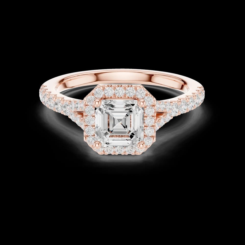 1 ct Asscher Diamond Lab Grown Diamond Ring - Image 1 1 ct Asscher Diamond Lab Grown Diamond Ring, view 1 of 6