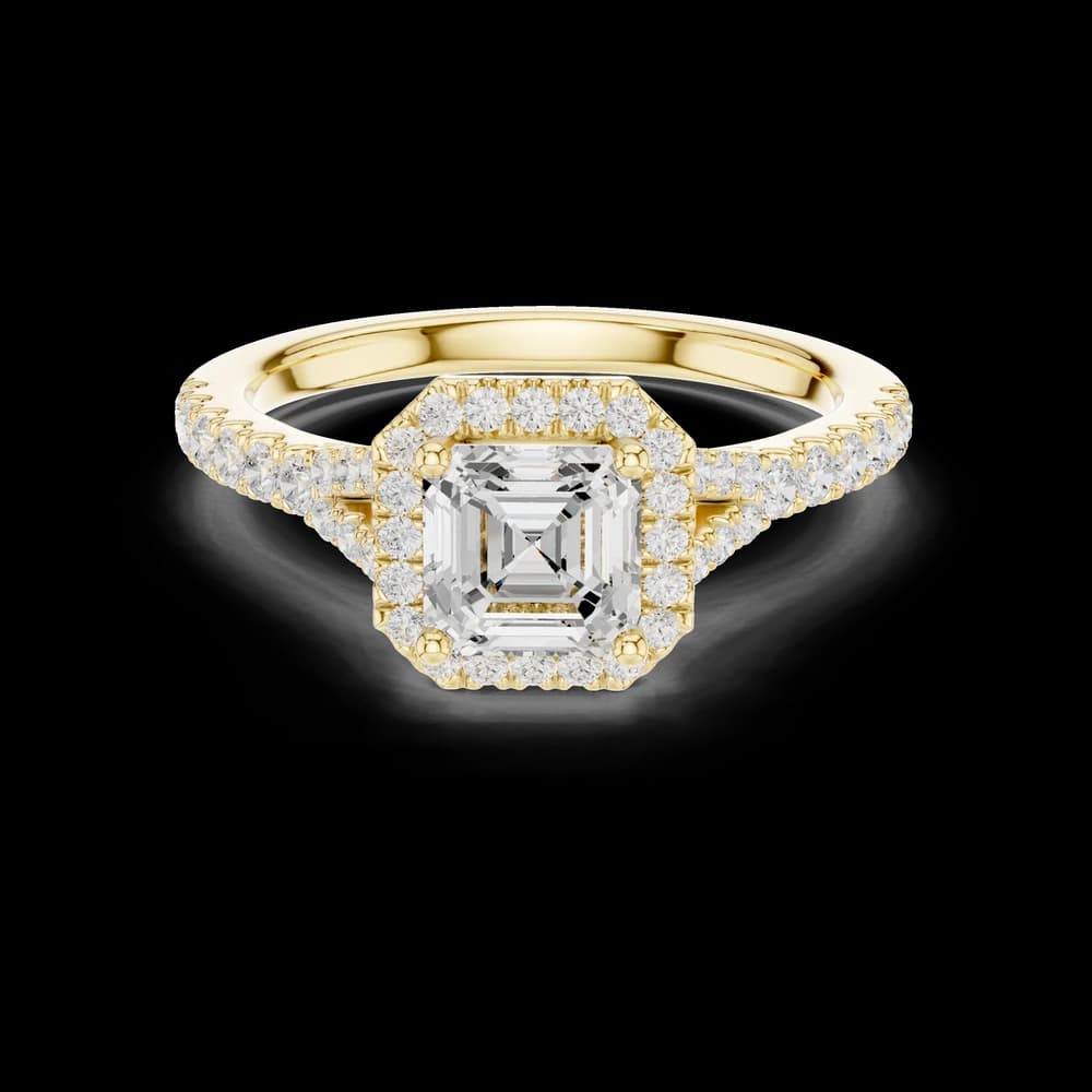 1 ct Asscher Diamond Lab Grown Diamond Ring - Image 3 1 ct Asscher Diamond Lab Grown Diamond Ring, view 3 of 6