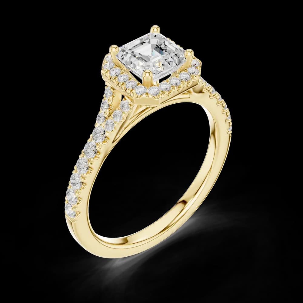 1 ct Asscher Diamond Lab Grown Diamond Ring - Image 5 1 ct Asscher Diamond Lab Grown Diamond Ring, view 5 of 6