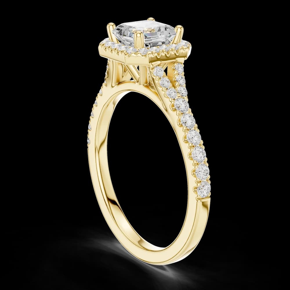 1 ct Asscher Diamond Lab Grown Diamond Ring - Image 6 1 ct Asscher Diamond Lab Grown Diamond Ring, view 6 of 6
