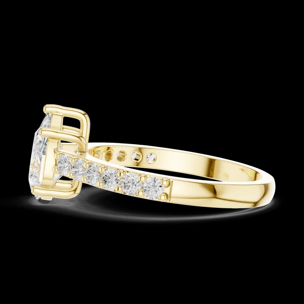1 ct Pear Diamond & Round Accent Lab Grown Diamond Ring - Image 6 1 ct Pear Diamond & Round Accent Lab Grown Diamond Ring, view 6 of 6