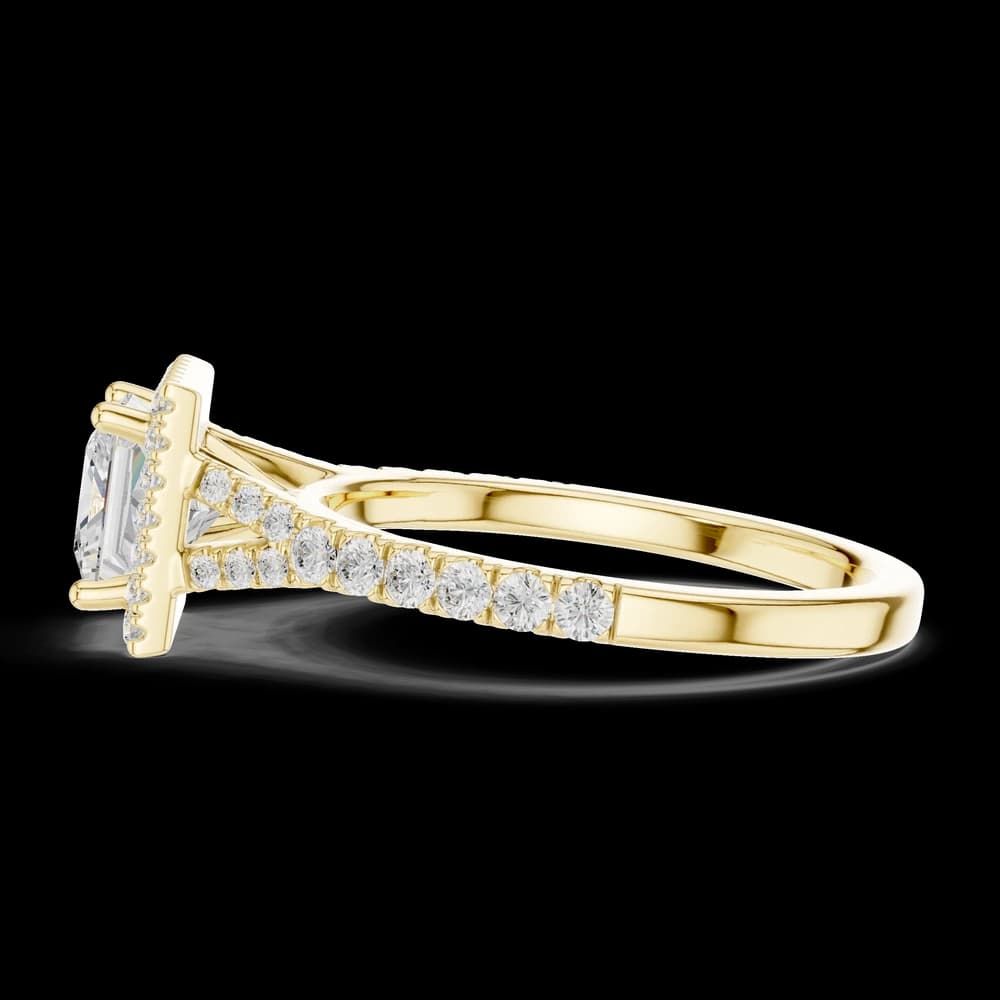 1 ct Princess & Round Diamond Lab Grown Diamond Ring - Image 4 1 ct Princess & Round Diamond Lab Grown Diamond Ring, view 4 of 5