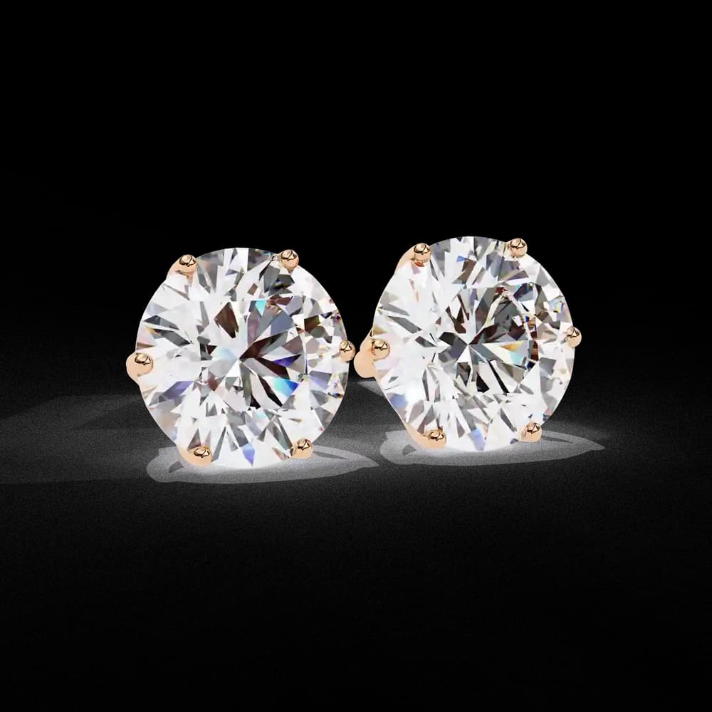 6 Prongs Brilliant Cut Lab Grown Diamond Stud Earring - Image 12 6 Prongs Brilliant Cut Lab Grown Diamond Stud Earring, view 12 of 16