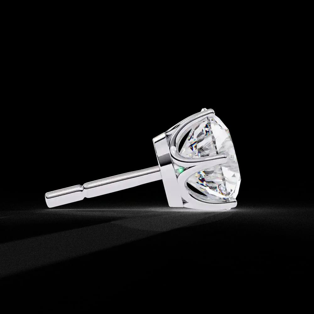 6 Prongs Brilliant Cut Lab Grown Diamond Stud Earring - Image 14 6 Prongs Brilliant Cut Lab Grown Diamond Stud Earring, view 14 of 16