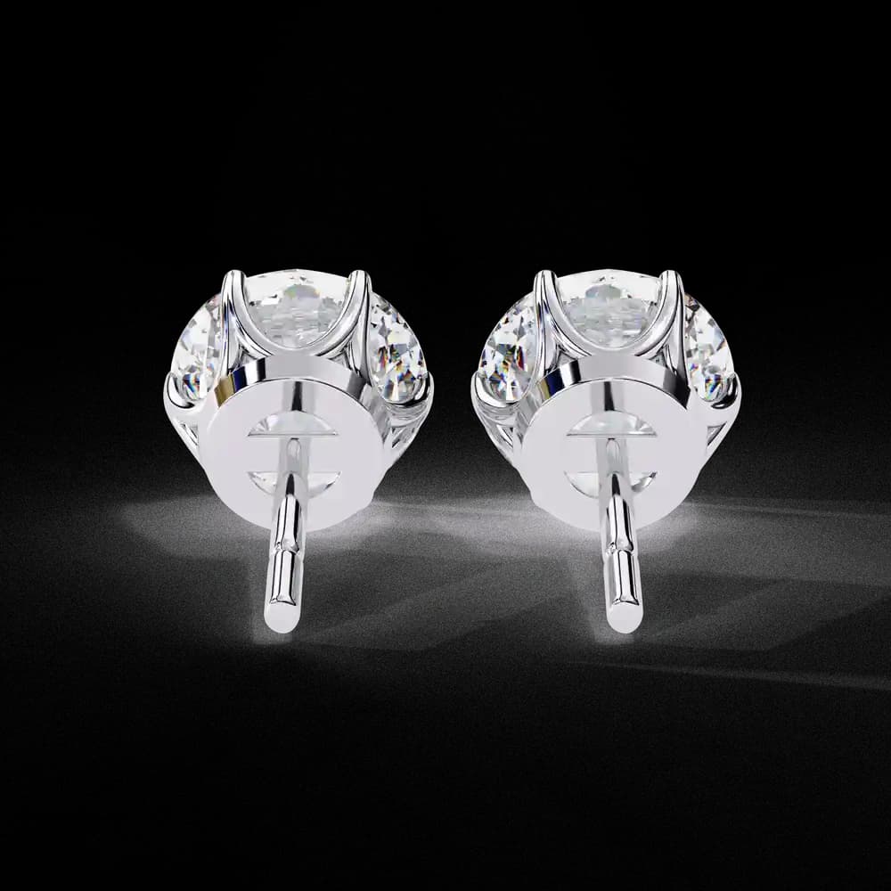 6 Prongs Brilliant Cut Lab Grown Diamond Stud Earring - Image 15 6 Prongs Brilliant Cut Lab Grown Diamond Stud Earring, view 15 of 16