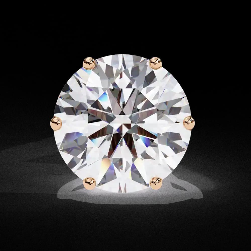 6 Prongs Brilliant Cut Lab Grown Diamond Stud Earring - Image 6 6 Prongs Brilliant Cut Lab Grown Diamond Stud Earring, view 6 of 16
