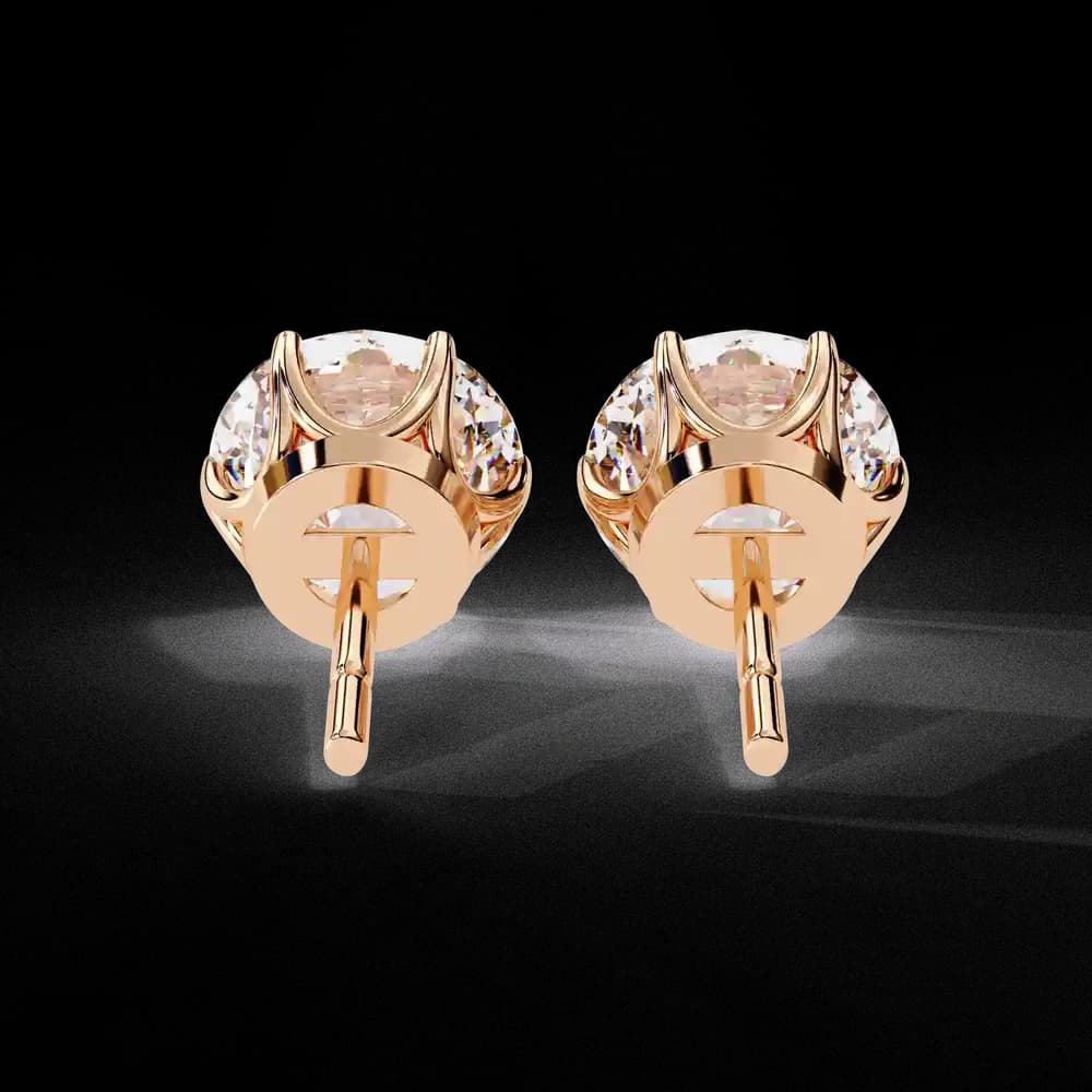 6 Prongs Brilliant Cut Lab Grown Diamond Stud Earring - Image 7 6 Prongs Brilliant Cut Lab Grown Diamond Stud Earring, view 7 of 16