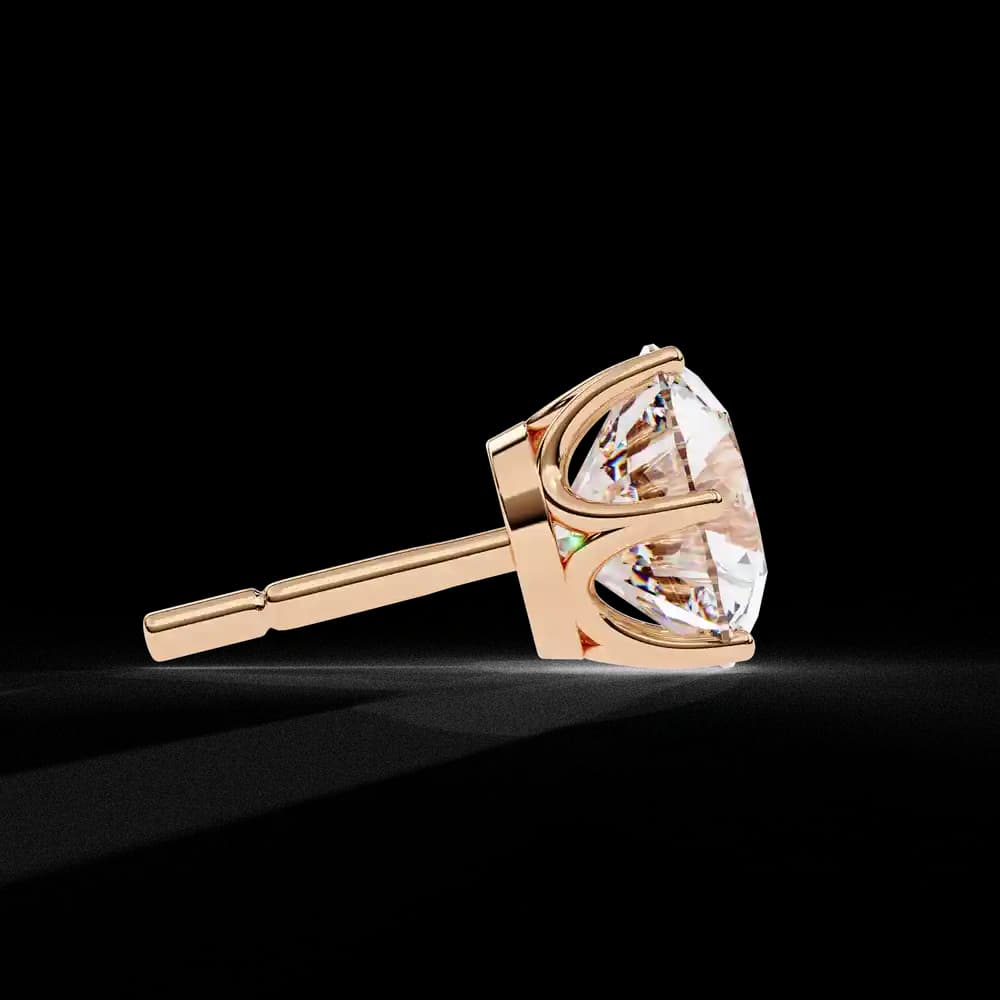 6 Prongs Brilliant Cut Lab Grown Diamond Stud Earring - Image 9 6 Prongs Brilliant Cut Lab Grown Diamond Stud Earring, view 9 of 16