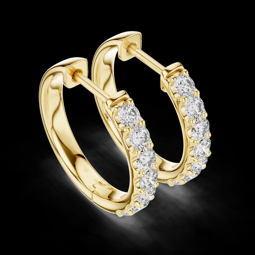 Affectionate Heart Lab Grown Diamond Earrings - Image 3 Affectionate Heart Lab Grown Diamond Earrings, view 3 of 4