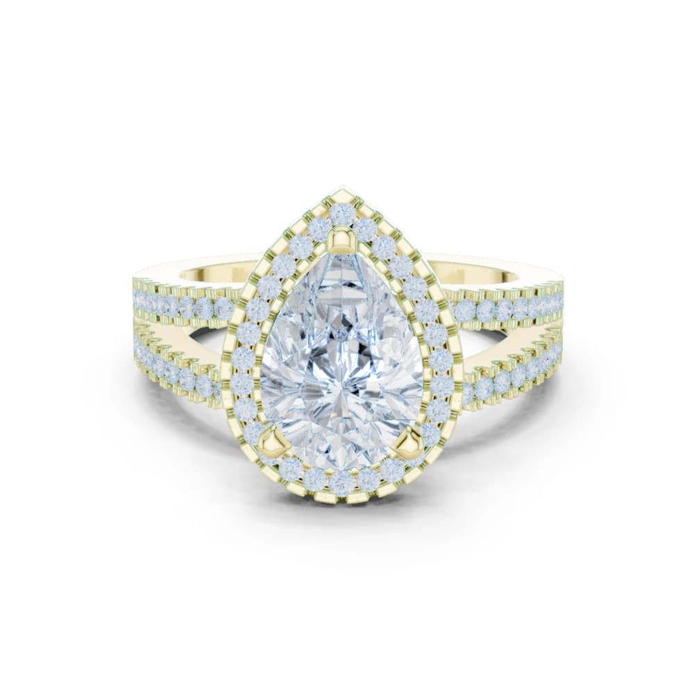 Alpine Meadow Lab Grown Diamond Pear Cluster Ring - Image 3 Alpine Meadow Lab Grown Diamond Pear Cluster Ring, view 3 of 8