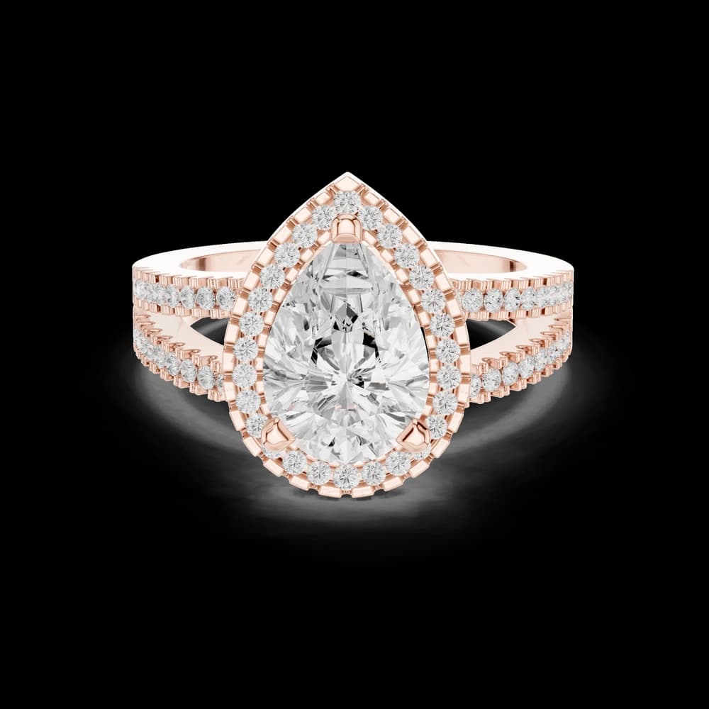 Alpine Meadow Lab Grown Diamond Pear Cluster Ring - Image 4 Alpine Meadow Lab Grown Diamond Pear Cluster Ring, view 4 of 8
