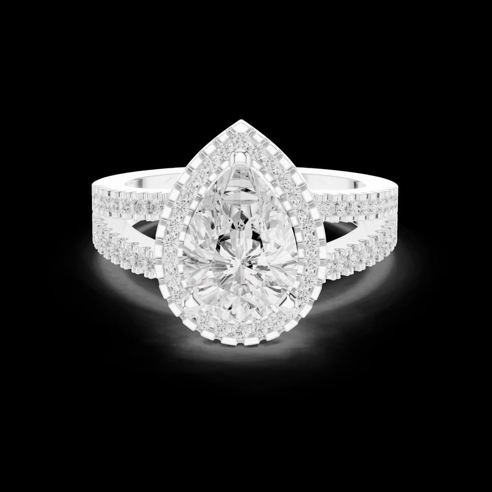 Alpine Meadow Lab Grown Diamond Pear Cluster Ring - Image 5 Alpine Meadow Lab Grown Diamond Pear Cluster Ring, view 5 of 8