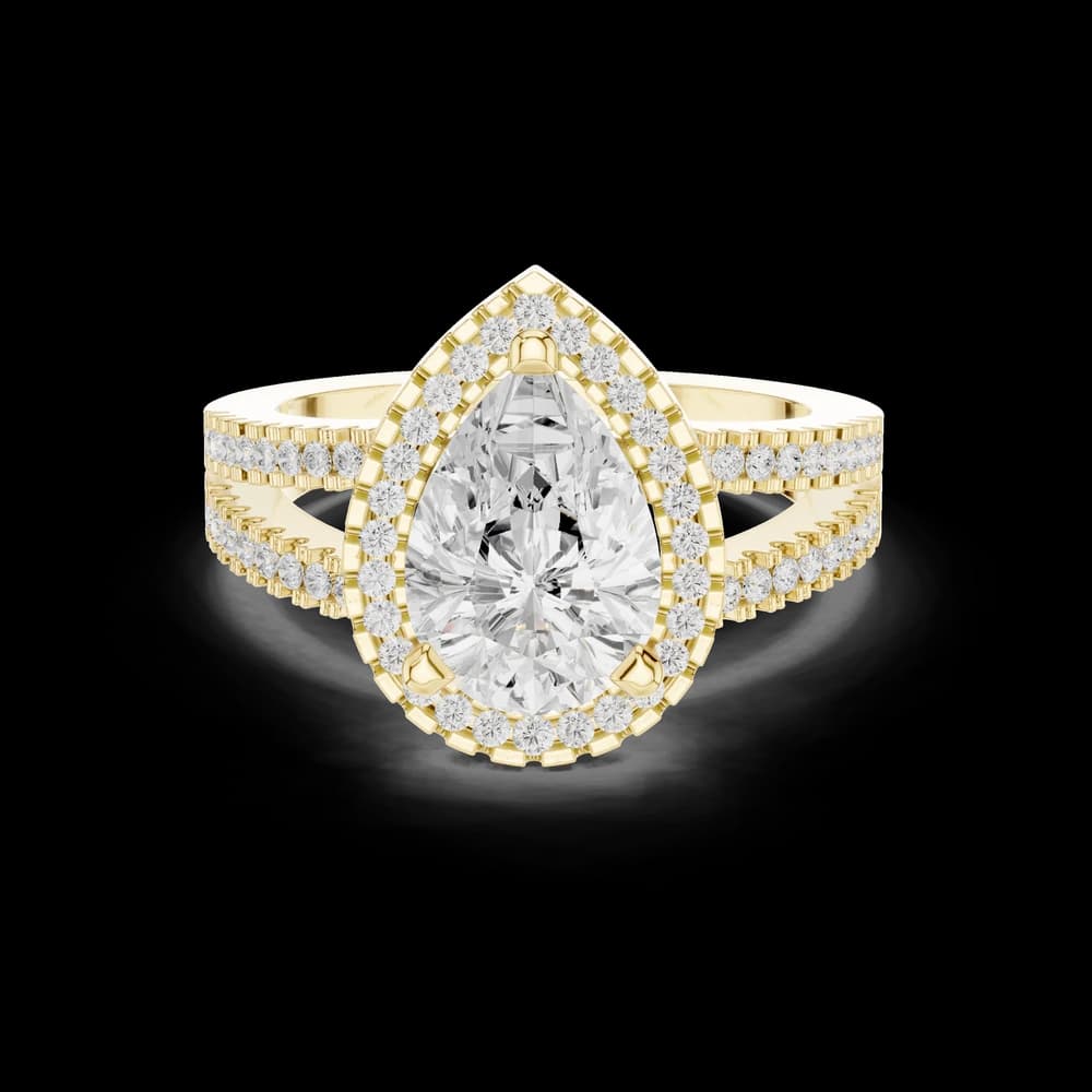 Alpine Meadow Lab Grown Diamond Pear Cluster Ring - Image 6 Alpine Meadow Lab Grown Diamond Pear Cluster Ring, view 6 of 8