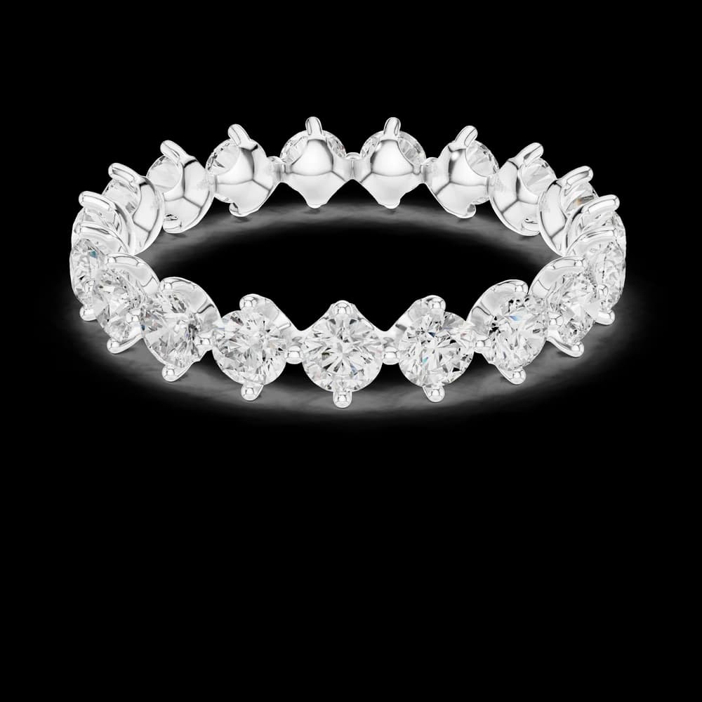Round Prong Set Lab Grown Diamond Eternity Band - Image 2 Round Prong Set Lab Grown Diamond Eternity Band, view 2 of 6