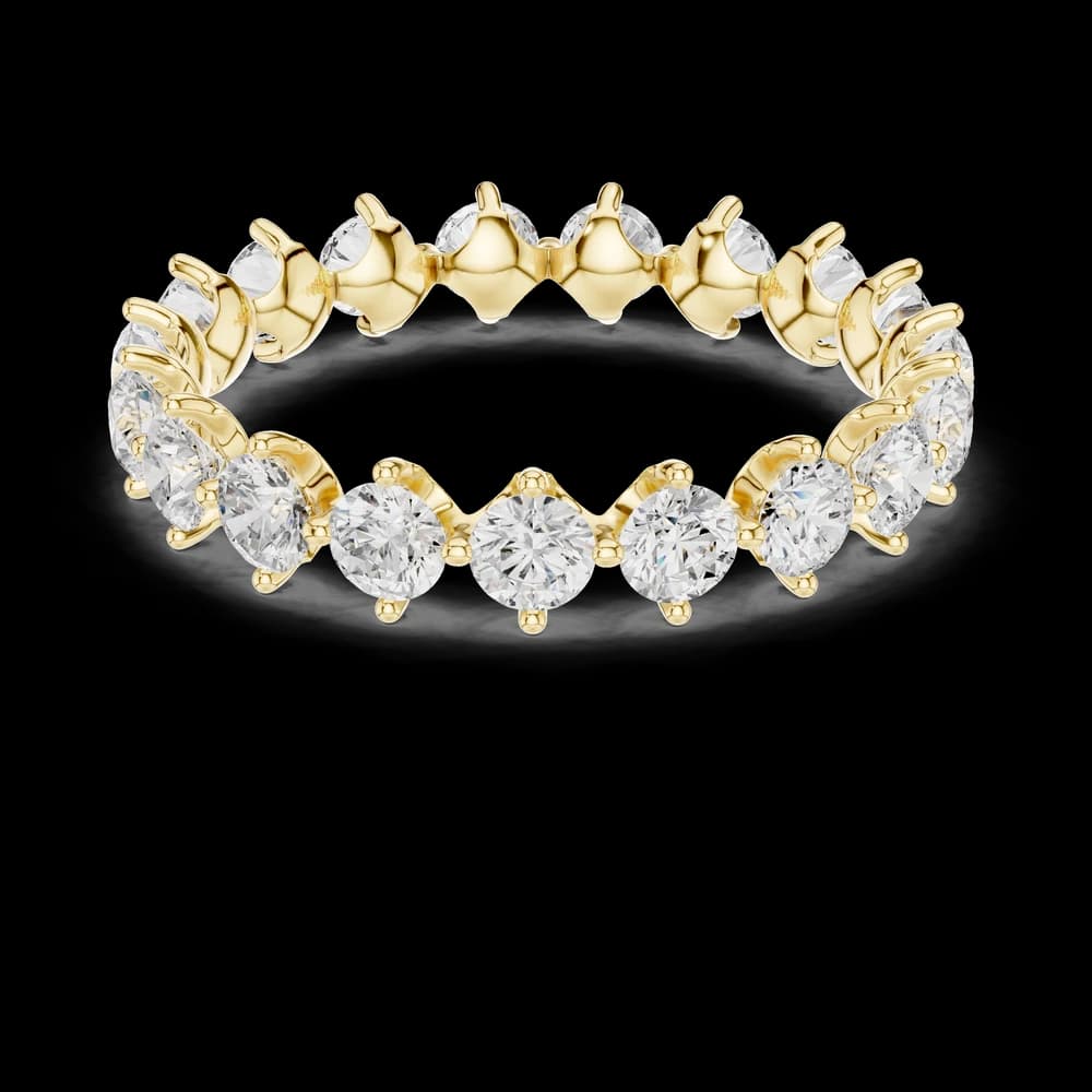 Round Prong Set Lab Grown Diamond Eternity Band - Image 3 Round Prong Set Lab Grown Diamond Eternity Band, view 3 of 6