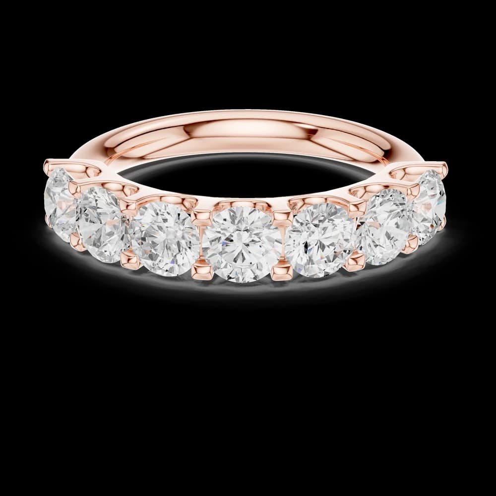 Seven Stone Shared Prong Lab Grown Diamond Ring - Image 1 Seven Stone Shared Prong Lab Grown Diamond Ring, view 1 of 6