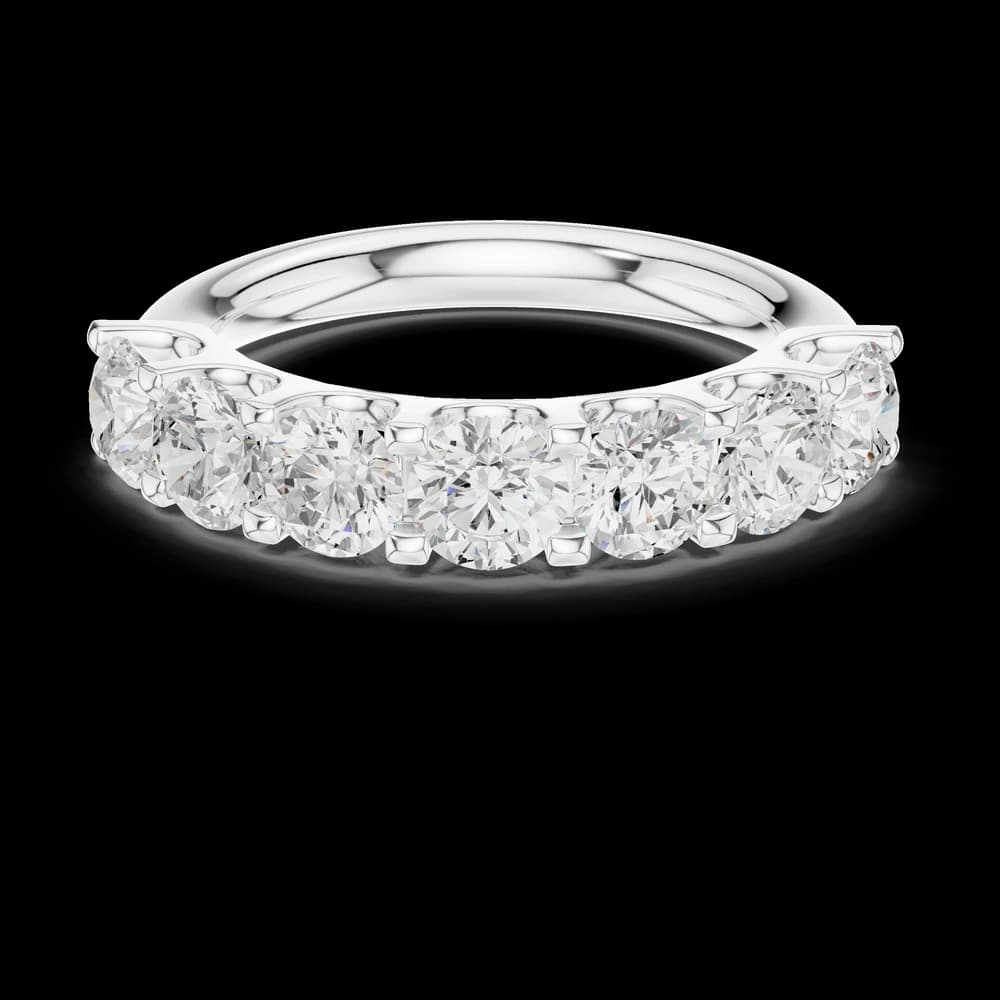 Seven Stone Shared Prong Lab Grown Diamond Ring - Image 2 Seven Stone Shared Prong Lab Grown Diamond Ring, view 2 of 6