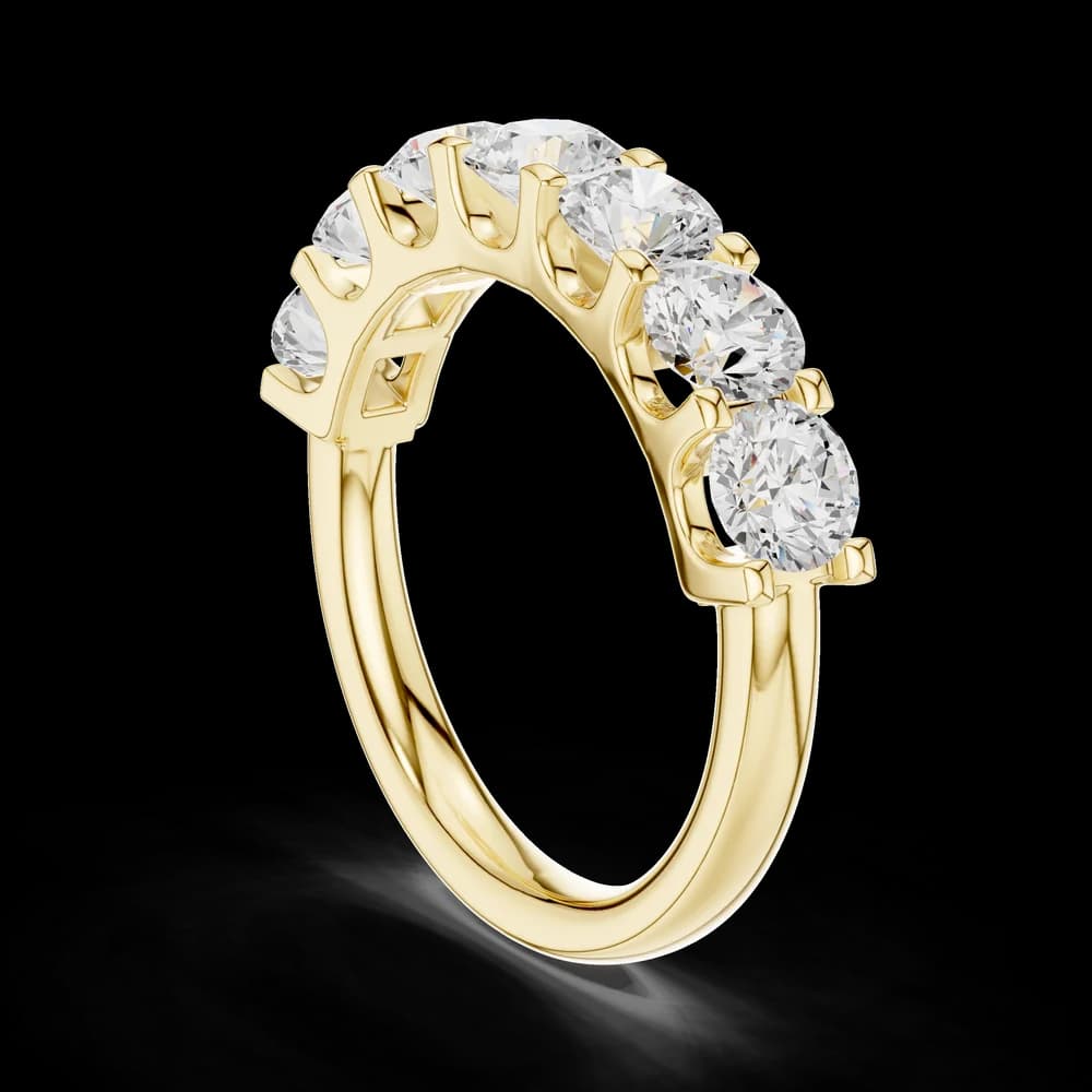 Seven Stone Shared Prong Lab Grown Diamond Ring - Image 4 Seven Stone Shared Prong Lab Grown Diamond Ring, view 4 of 6