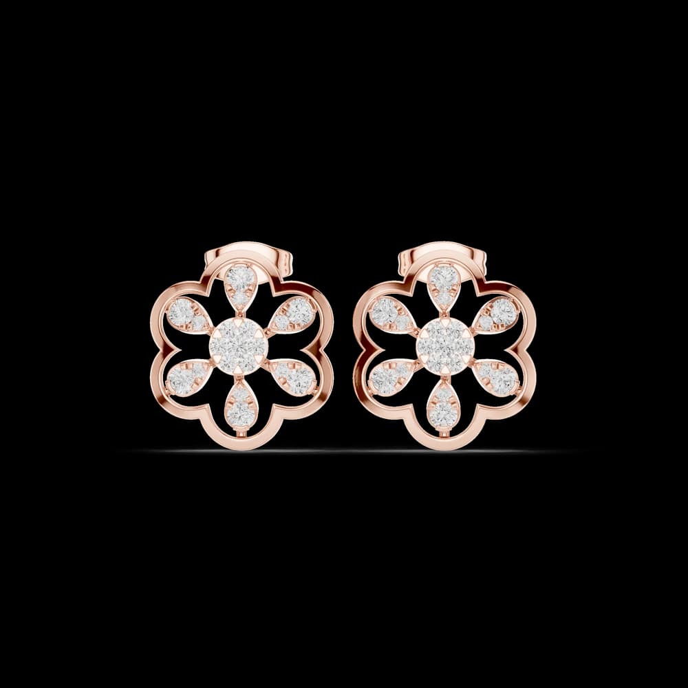 Amber Fire Lab Grown Diamond Earrings Pairs - Image 1 Amber Fire Lab Grown Diamond Earrings Pairs, view 1 of 6