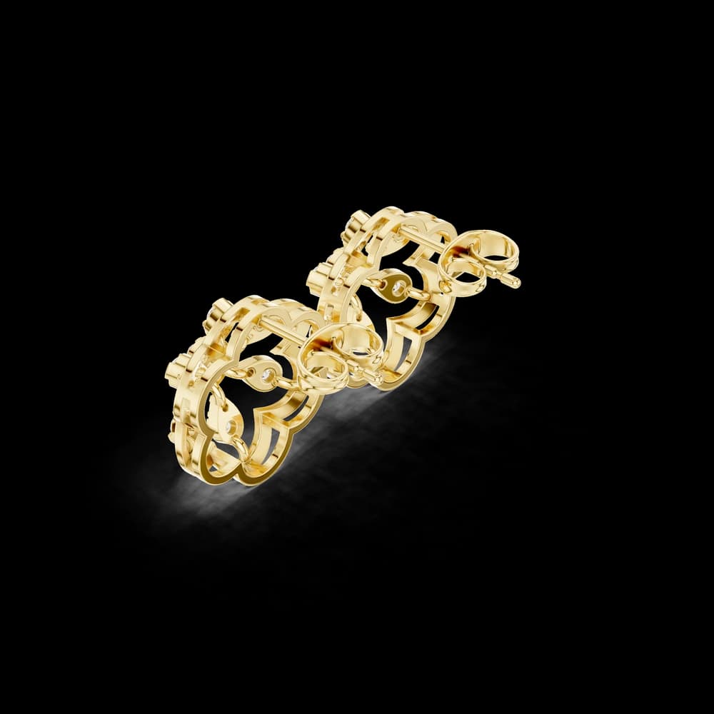 Amber Fire Lab Grown Diamond Earrings Pairs - Image 5 Amber Fire Lab Grown Diamond Earrings Pairs, view 5 of 6
