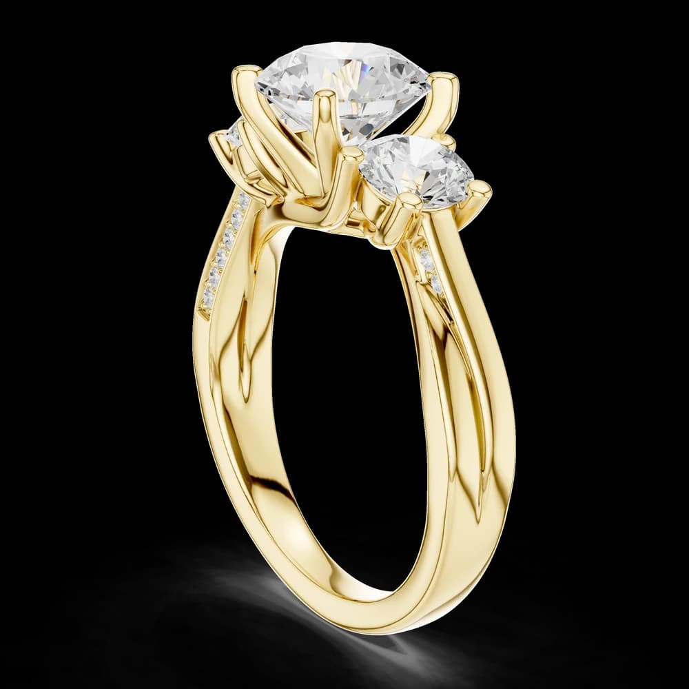 Amber Glow Lab Grown Diamond Engagement Ring - Image 7 Amber Glow Lab Grown Diamond Engagement Ring, view 7 of 9