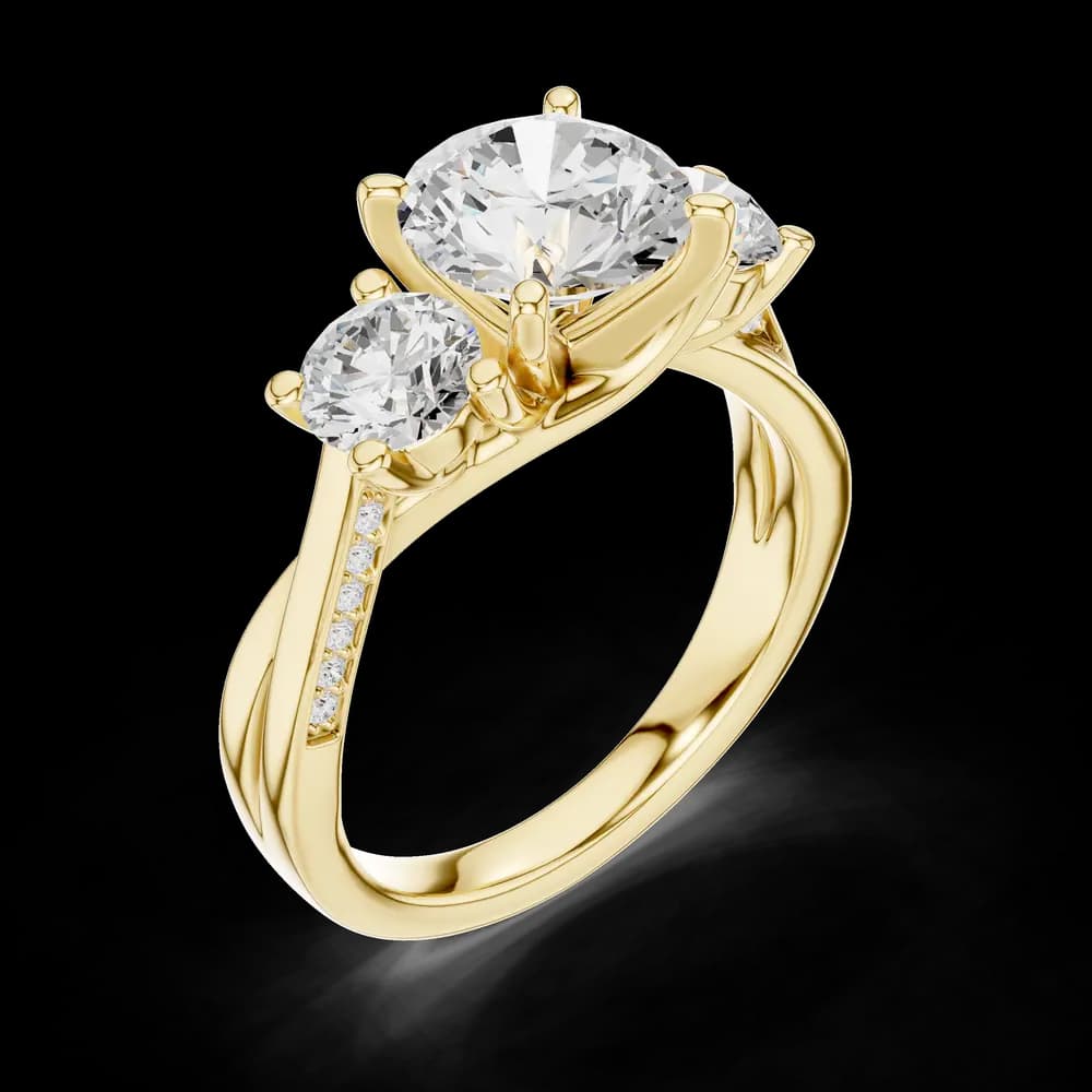 Amber Glow Lab Grown Diamond Engagement Ring - Image 8 Amber Glow Lab Grown Diamond Engagement Ring, view 8 of 9