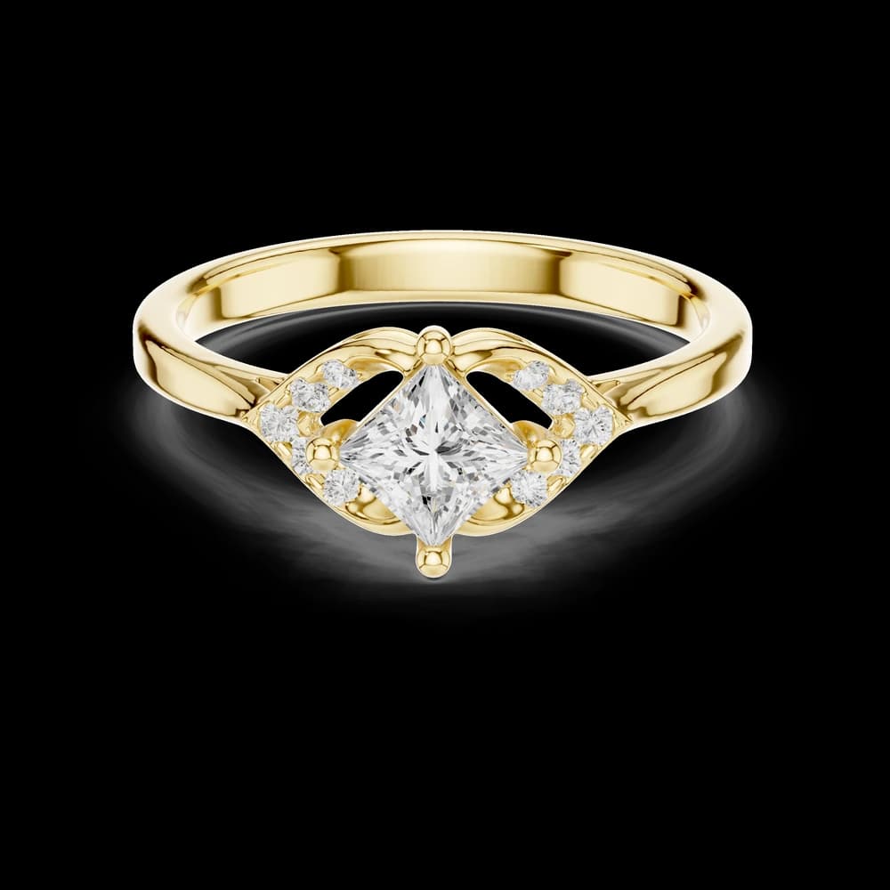 Ancient Anchor Lab Grown princess Diamond Ring - Image 3 Ancient Anchor Lab Grown princess Diamond Ring, view 3 of 6