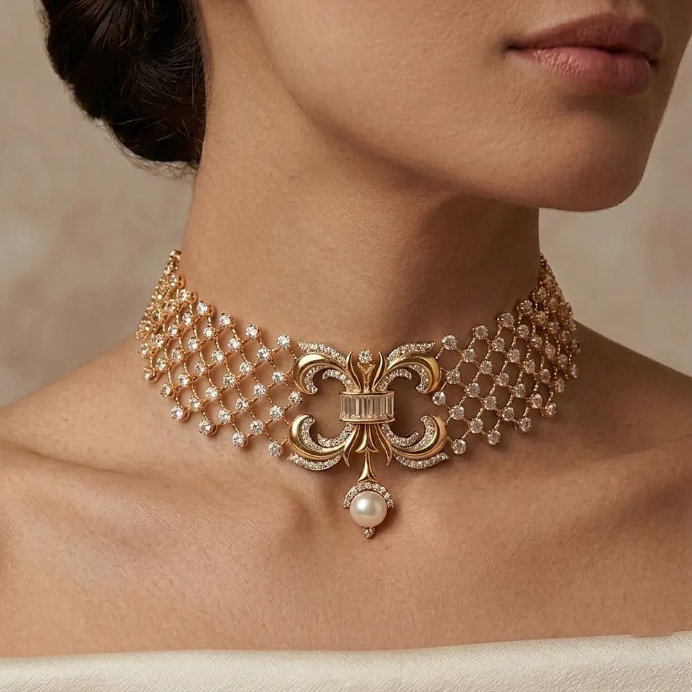 Archduke Lattice Collar Necklace - Image 1 Archduke Lattice Collar Necklace, view 1 of 1