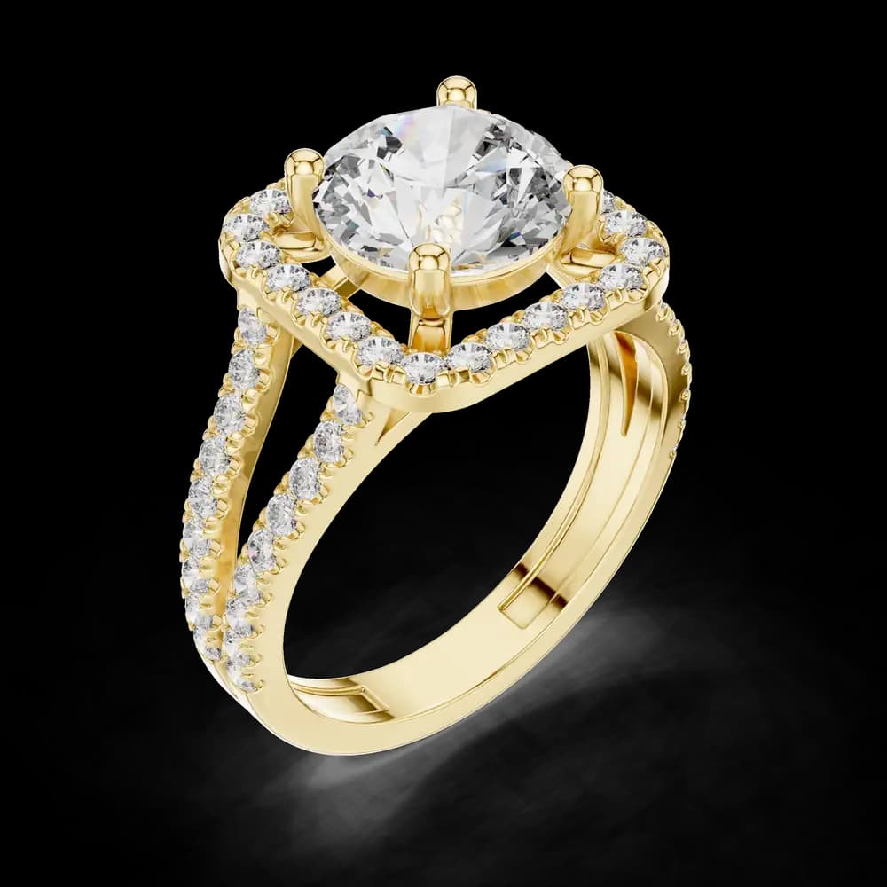 Arctic Ice Lab Grown Diamond Round Ring - Image 5 Arctic Ice Lab Grown Diamond Round Ring, view 5 of 6