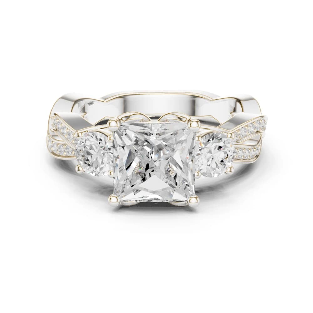 Arctic Ice Lab Grown Diamond Matte Solitaire - Image 2 Arctic Ice Lab Grown Diamond Matte Solitaire, view 2 of 10