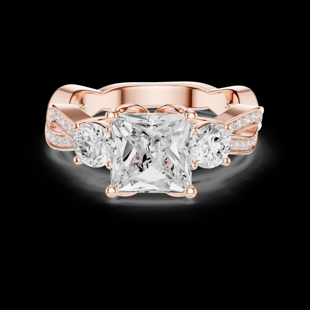 Arctic Ice Lab Grown Diamond Matte Solitaire - Image 4 Arctic Ice Lab Grown Diamond Matte Solitaire, view 4 of 10