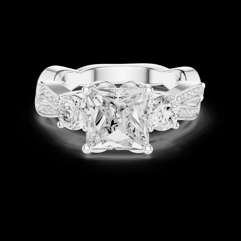 Arctic Ice Lab Grown Diamond Matte Solitaire - Image 5 Arctic Ice Lab Grown Diamond Matte Solitaire, view 5 of 10