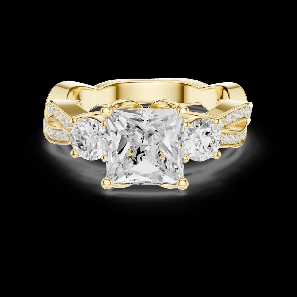 Arctic Ice Lab Grown Diamond Matte Solitaire - Image 7 Arctic Ice Lab Grown Diamond Matte Solitaire, view 7 of 10