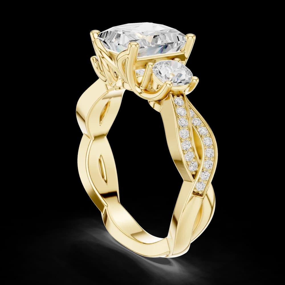 Arctic Ice Lab Grown Diamond Matte Solitaire - Image 8 Arctic Ice Lab Grown Diamond Matte Solitaire, view 8 of 10