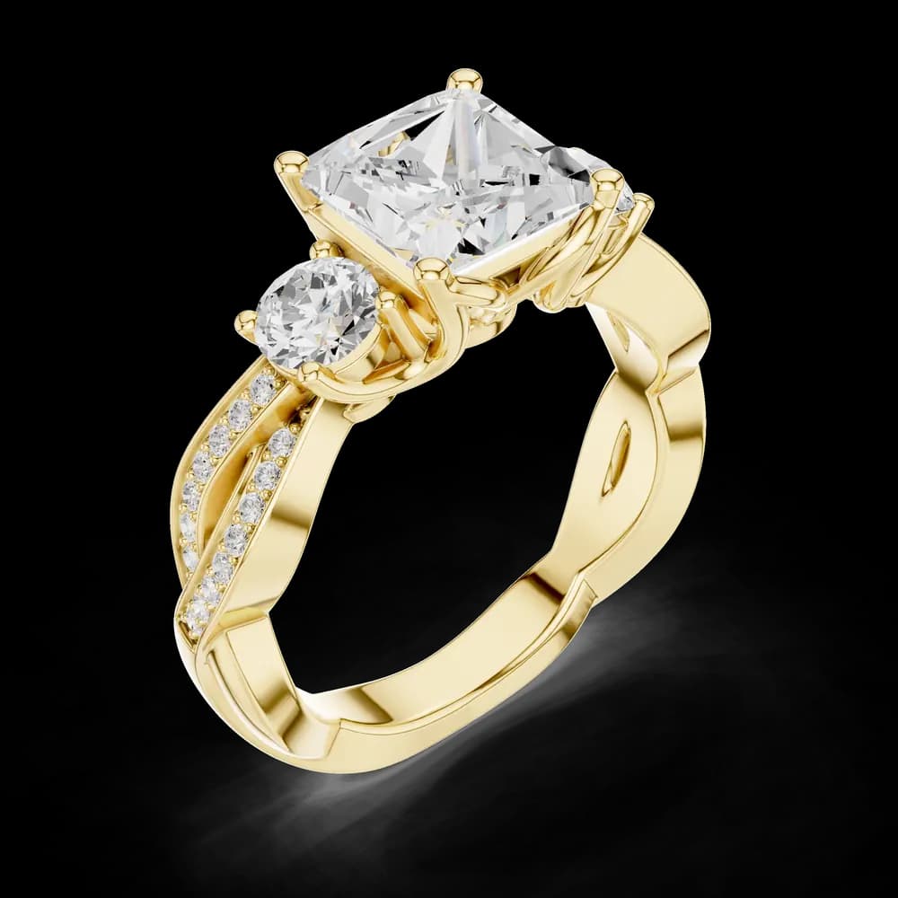 Arctic Ice Lab Grown Diamond Matte Solitaire - Image 9 Arctic Ice Lab Grown Diamond Matte Solitaire, view 9 of 10