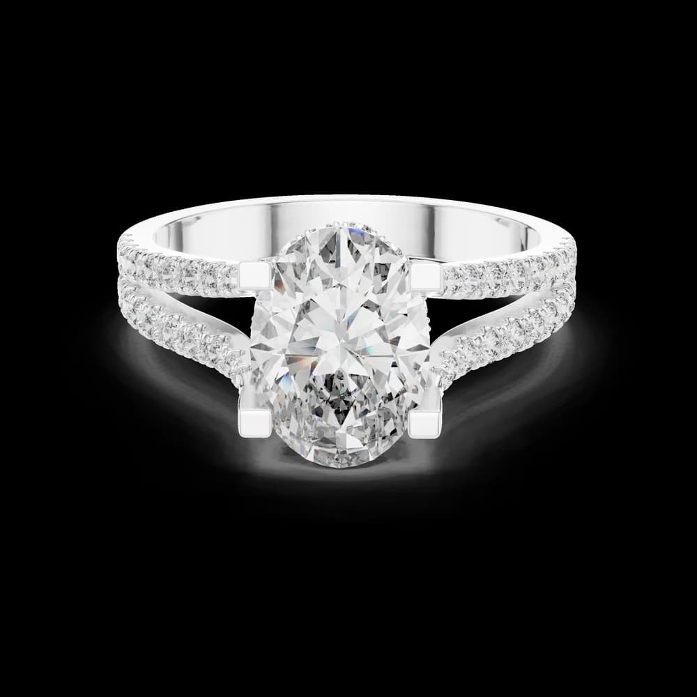 Arctic Mirror Lab Grown Diamond Oval Ring - Image 2 Arctic Mirror Lab Grown Diamond Oval Ring, view 2 of 6