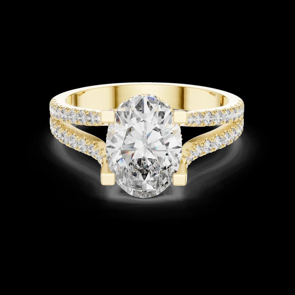 Arctic Mirror Lab Grown Diamond Oval Ring - Image 3 Arctic Mirror Lab Grown Diamond Oval Ring, view 3 of 6