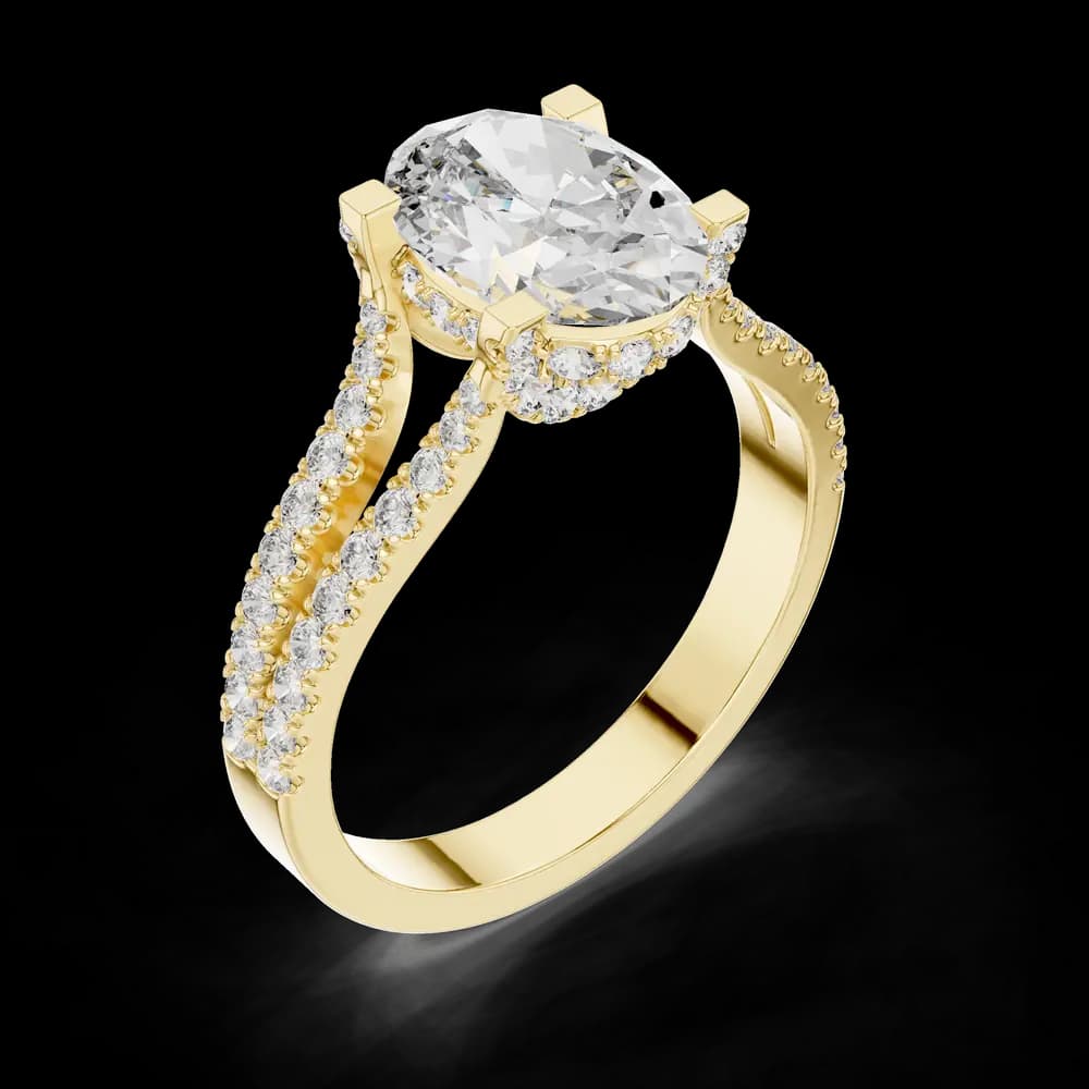 Arctic Mirror Lab Grown Diamond Oval Ring - Image 5 Arctic Mirror Lab Grown Diamond Oval Ring, view 5 of 6