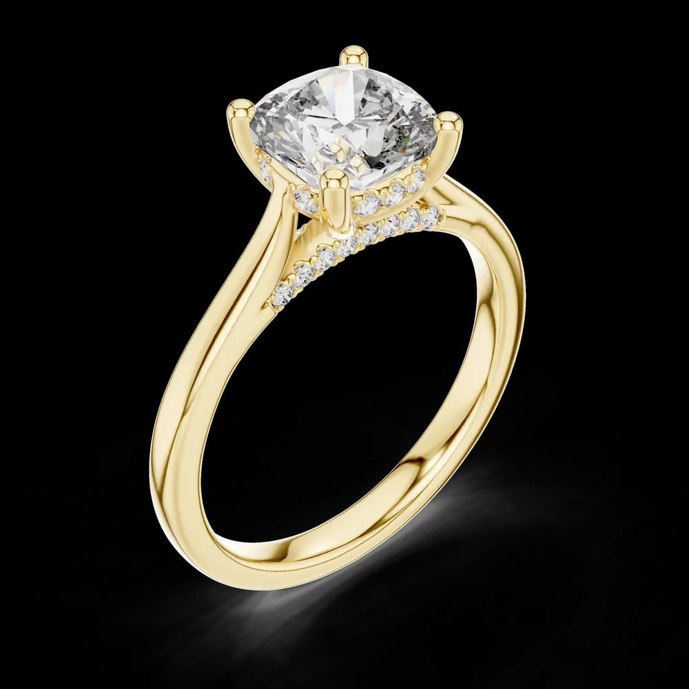 Arctic Mirror Lab Grown Diamond Cushion Ring - Image 5 Arctic Mirror Lab Grown Diamond Cushion Ring, view 5 of 6