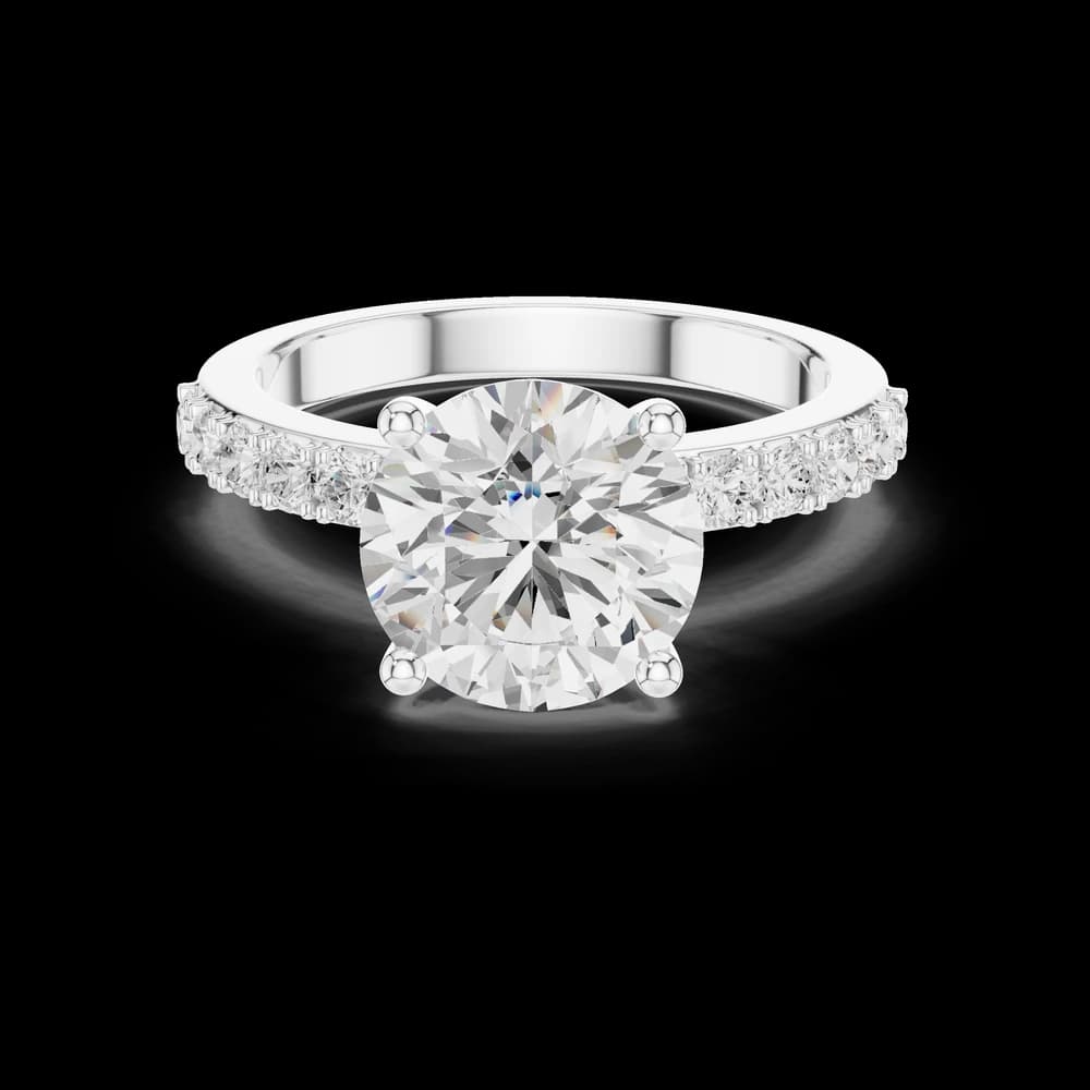 Round Pavé Accent Ring - Image 2 Round Pavé Accent Ring, view 2 of 6