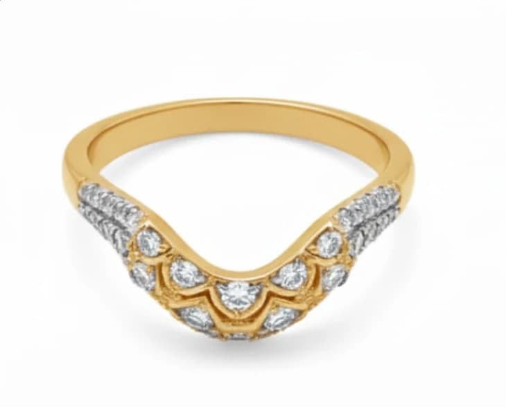 Art Deco Arch Lab Grown Diamond Ring - Image 1 Art Deco Arch Lab Grown Diamond Ring, view 1 of 4